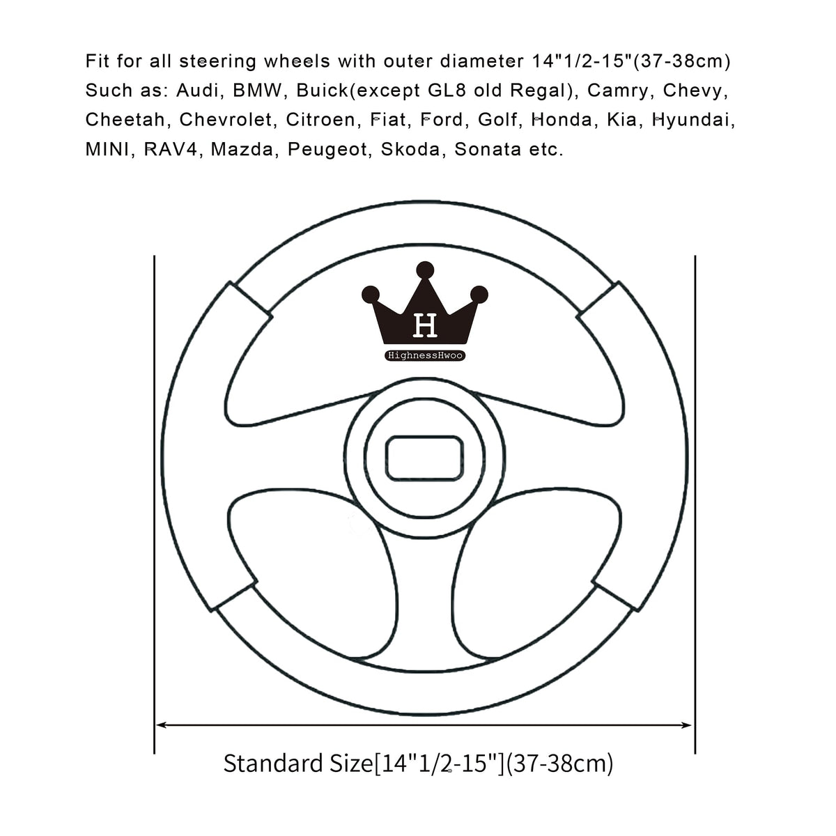Fluffy Plush Car Steering Wheel Cover Gray 15 Inch Winter (Gray / Standard Size [14.75-15.15"] (37.5-38.5cm))