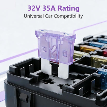 80Pcs) 35 Amp Standard Fuse, 35A Car Blade Fuses for Car/RV/Truck/SUV/Motorcycle/Boat
