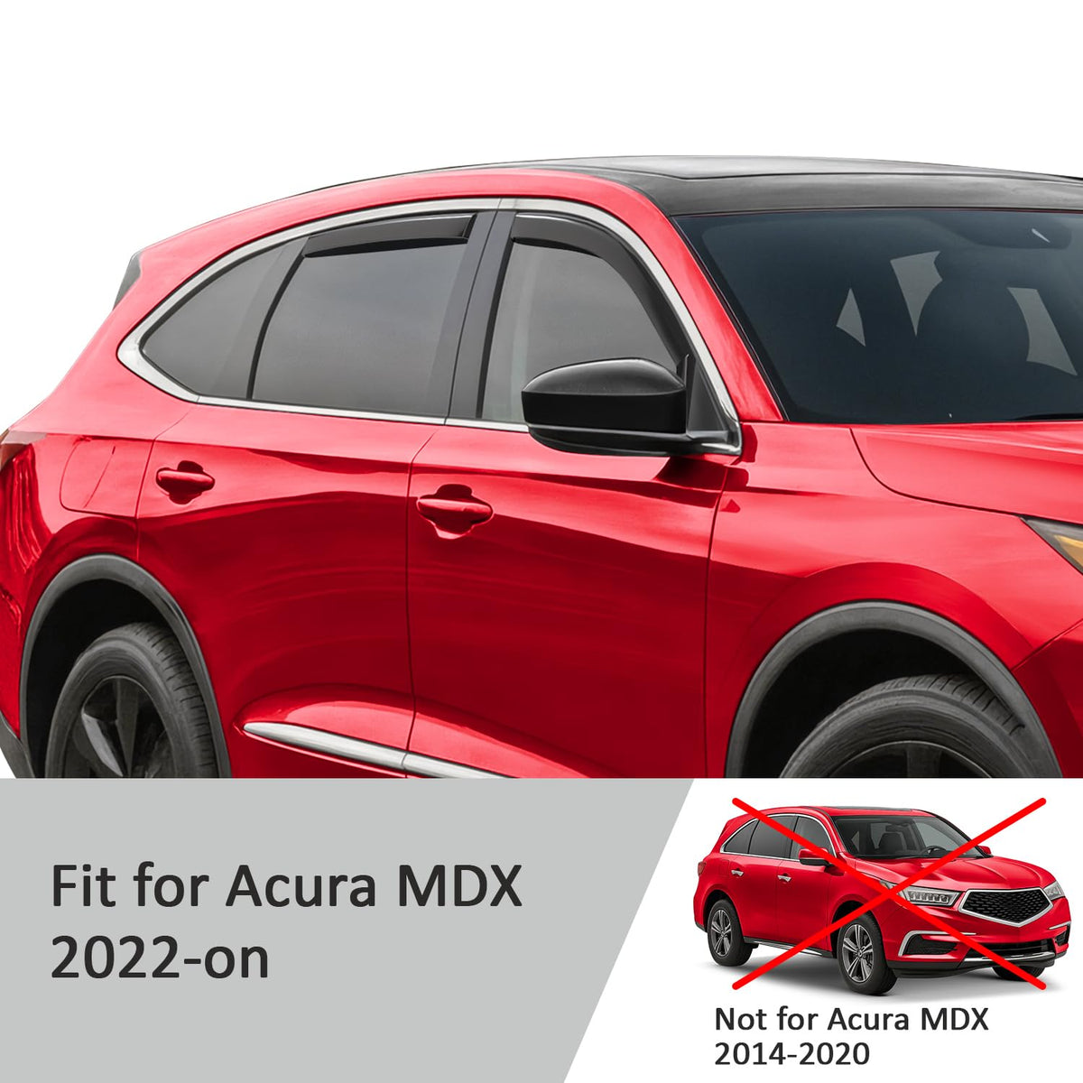 in Channel Extra Durable Rain Guards for Acura MDX 2022 (For MDX 22-27)