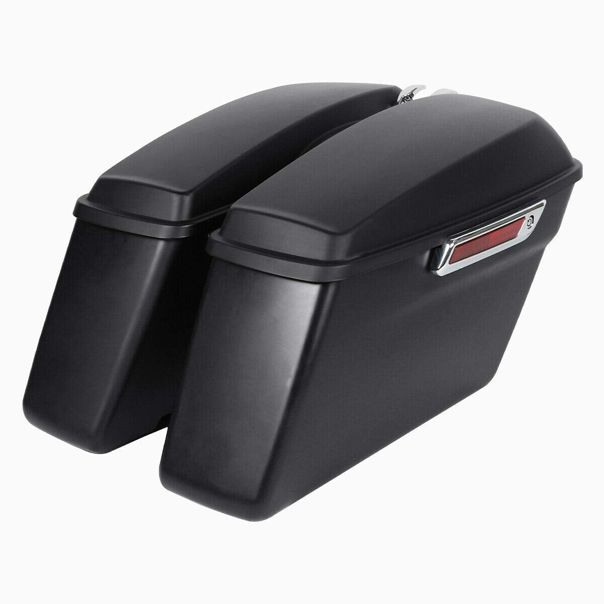Matte Black Hard Saddlebags Fit for Harley Touring Road King Street Glide Electra Ultra 2014 (Matte Black / For 2014-later)