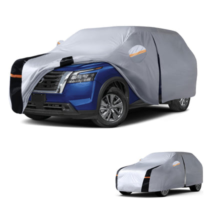 Multi Layer Car Cover Custom Fit for Nissan Pathfinder (W.Custom Fit Nissan Pathfinder / White Car Cover)