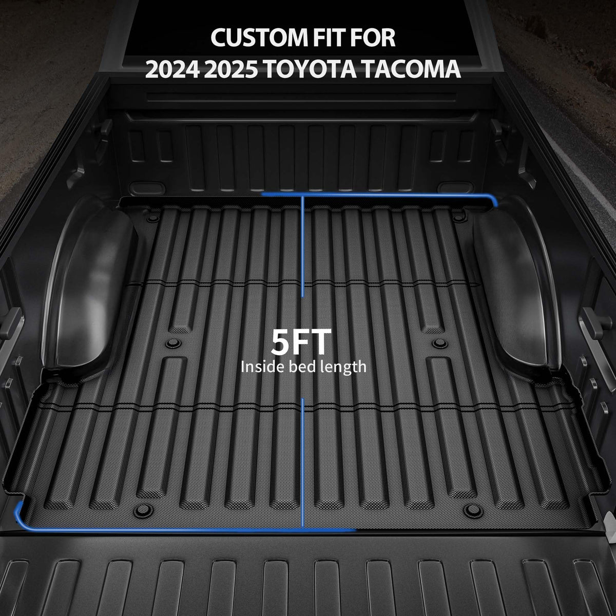 Truck Bed Mat Fit for 2024 (2024-2026 Tacoma Bed Mat 5 ft)