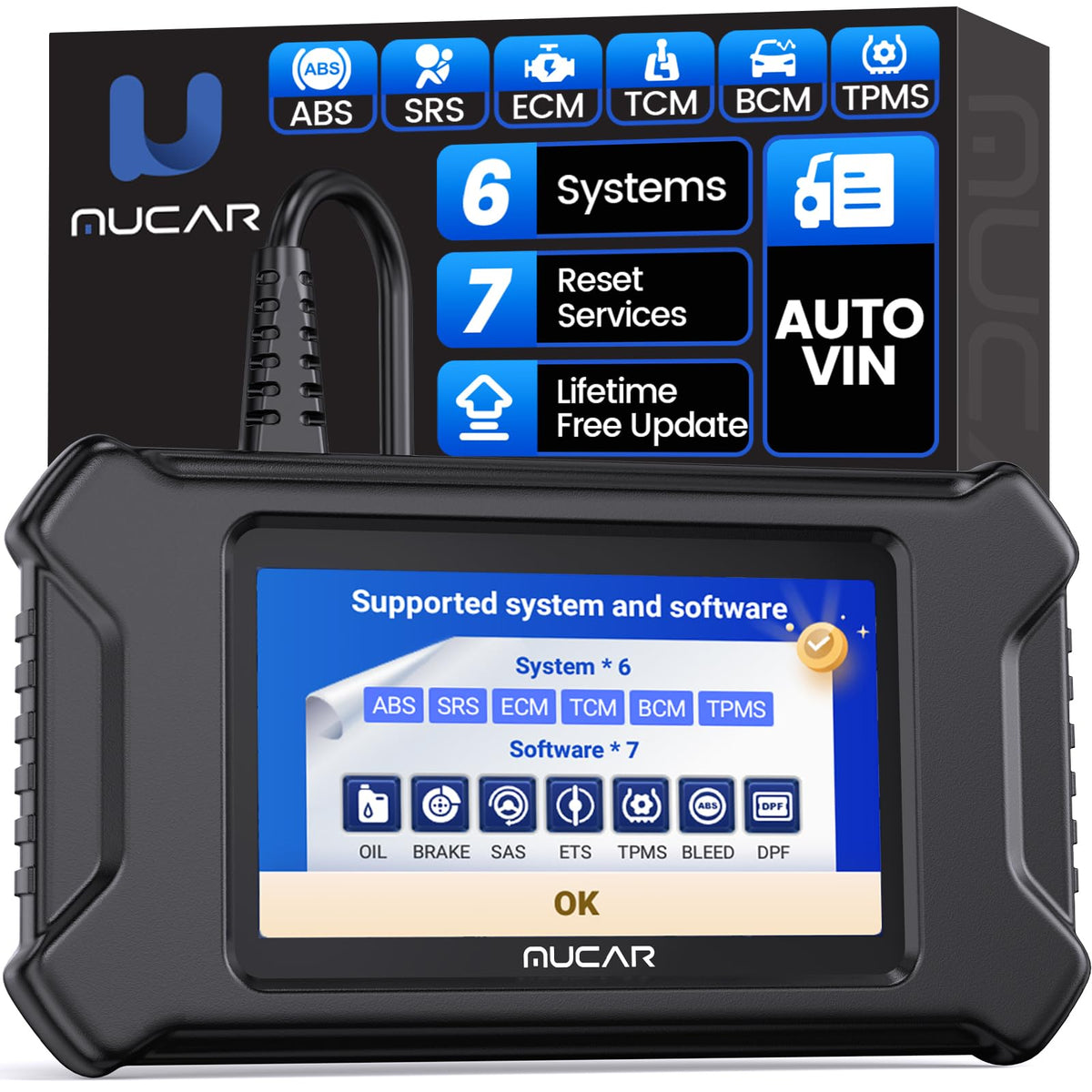 CS6 OBD2 Scanner Diagnostic Tool (Black)