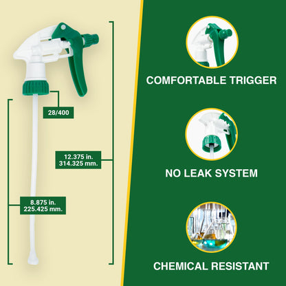 Spray Bottle Nozzle Replacement Tops (32 Ounces (Pack of 24) / Green)