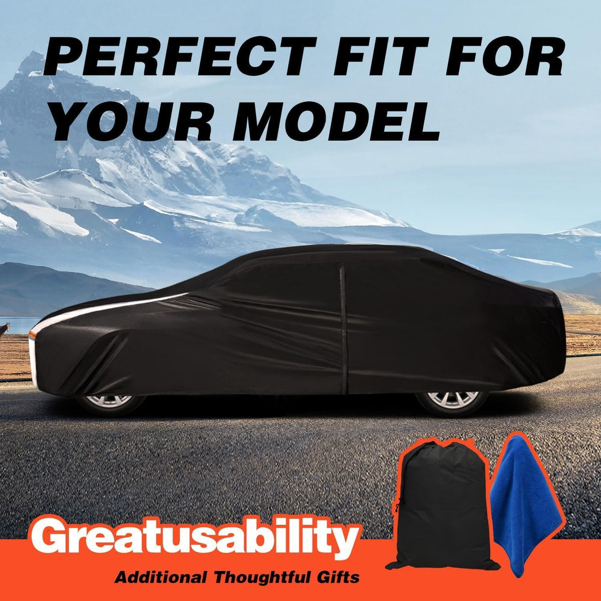 Mazda Miata MX5 Car Cover 100% Waterproof All Weather (Custom fit Mazda Miata MX-5 / Coupe car cover(no ear）)