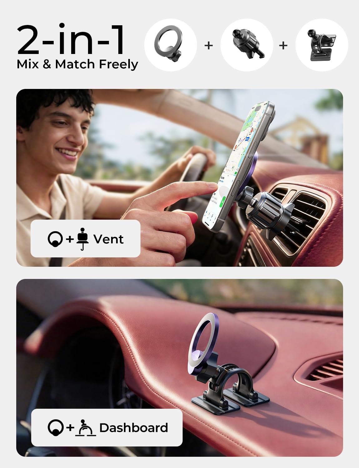 for MagSafe Car Phone Mount (Purple)