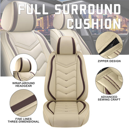 Car Seat Covers for Chrysler Pacifica 2004 (Beige / 2 Pcs Front)