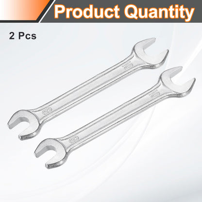 2pcs 8x10mm Double Open End Wrench 15° Offset Angle Wrenches (8mm x 10mm)