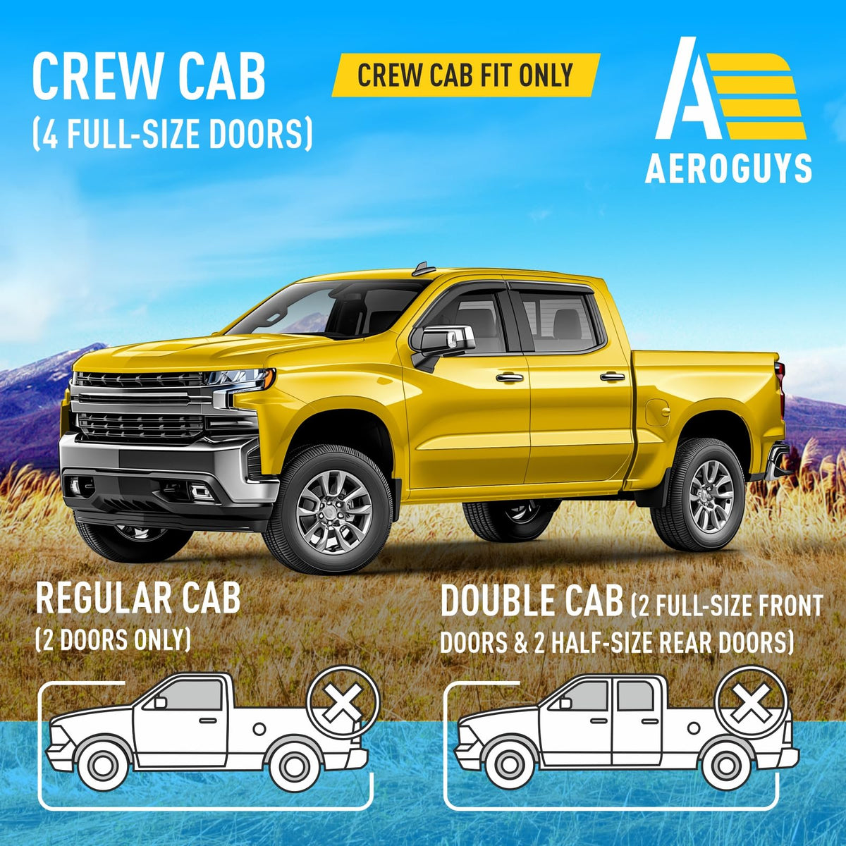 Extra Durable Window Deflectors Tape (For Chevy Silverado 19-27 1500/2500/3500)