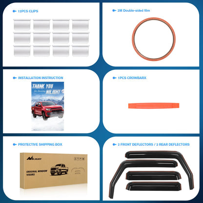 in Channel Rain Guards for Jeep Wrangler JK 2007 (Wrangler JK 2007-2018)