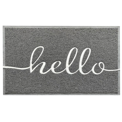 Funny Hello Mats Outdoor (Grey Hello / 2'8" x 1'8")