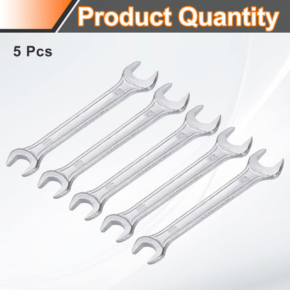 5pcs 11x13mm Double Open End Wrench 15° Offset Angle Wrenches (11mm x 13mm)