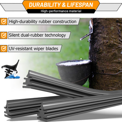 Windshield Wiper Blade Replacement for Ford Focus 2012 (28"+28"+12")