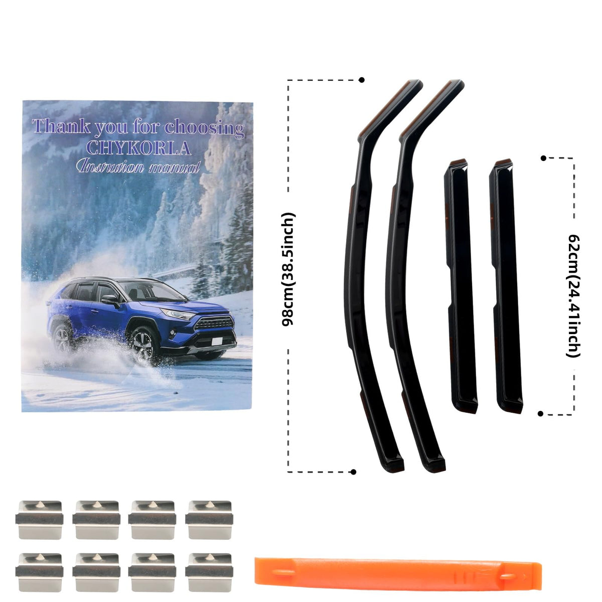 in Channel Rain Guards Fit for 2021 2022 2023 2024 2025 2026 Chevrolet