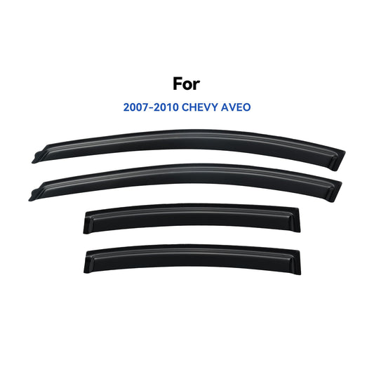 Window Visors Rain Guards for 2007 2008 2009 2010 Chevy Aveo Sedan (2007-2010 Chevy Aveo Sedan)