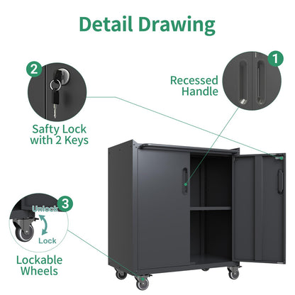 Garage Cabinet System (Black / 10 Pcs-StyleA)