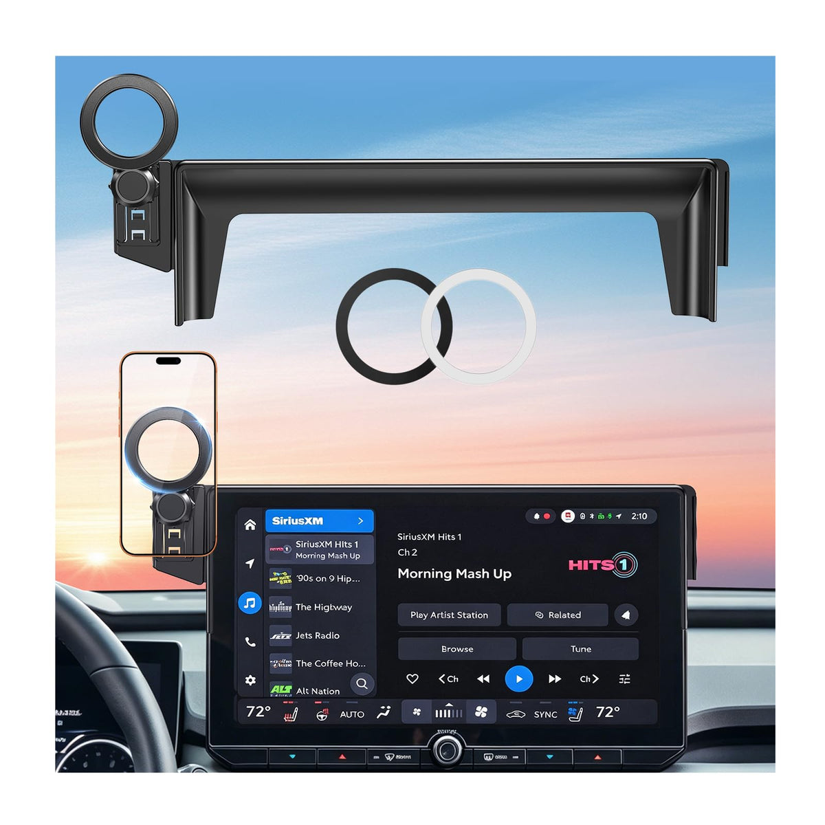Car Phone Holder for Toyota RAV4 2026 with 12.9