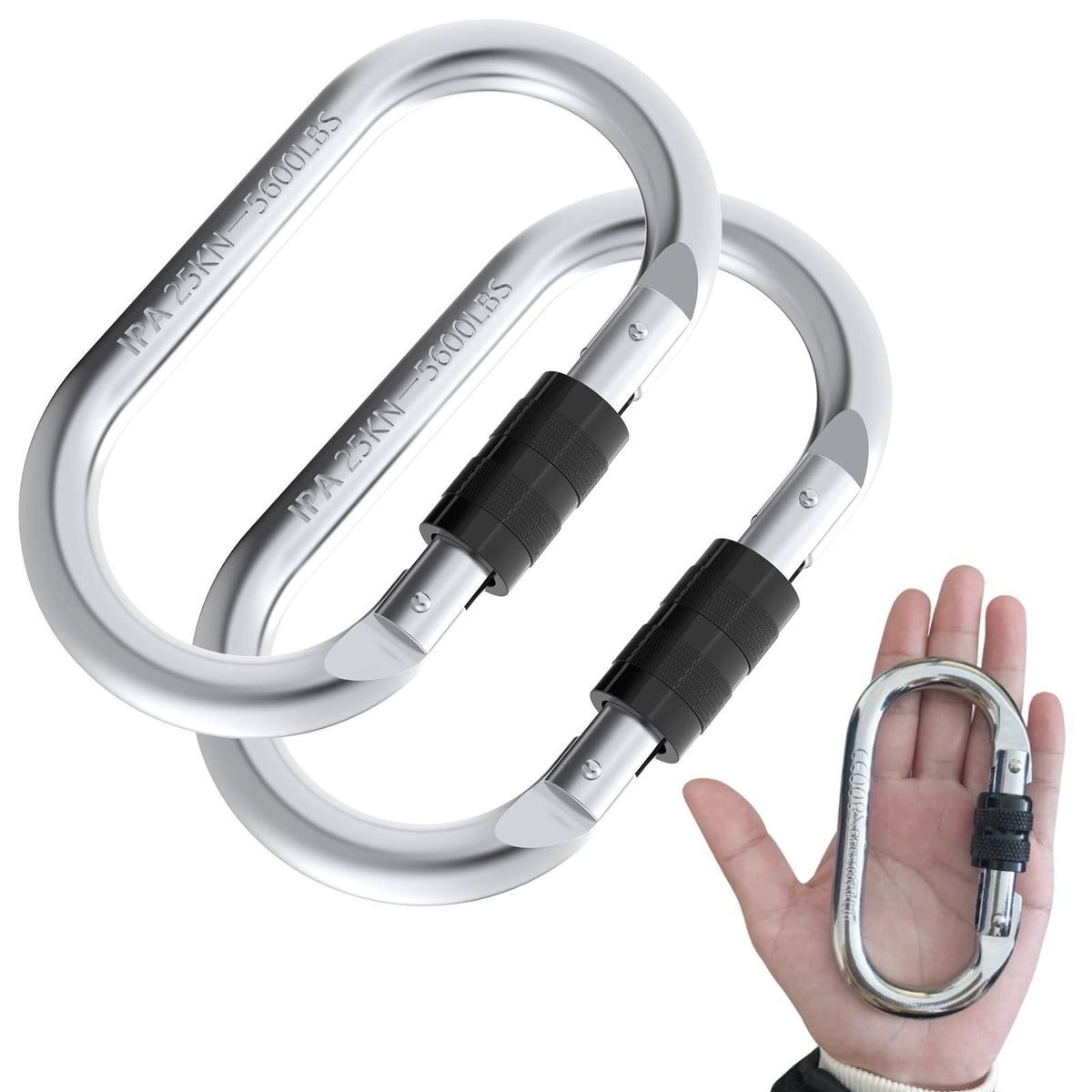 Carabiner Clips Large 4.3" (4.29 inches x 2.32")