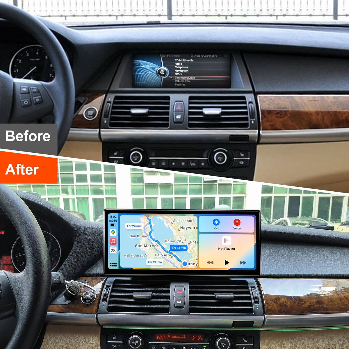 12.3" Ultra Thin Linux CarPlay Screen for BMW X5 X6 E70 E71 CIC (12.3" Ultra-thin E70 E71 Cic Linux + No Camera)