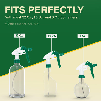 Spray Bottle Nozzle Replacement Tops (32 Ounces (Pack of 24) / Green)