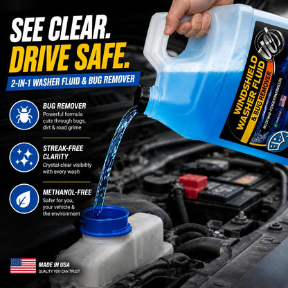 Windshield Washer Fluid 1 Gallon (Blue / 128 Fl Oz (Pack of 1))