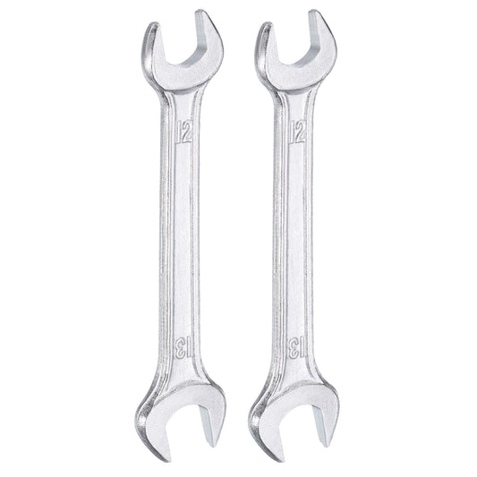2pcs 12x13mm Double Open End Wrench 15° Offset Angle Wrenches (12mm x 13mm)