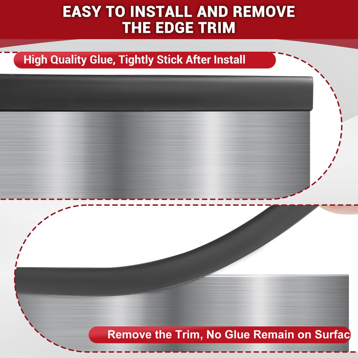 Rubber Edge Trim (Fit 3/16" - L20' / Black)