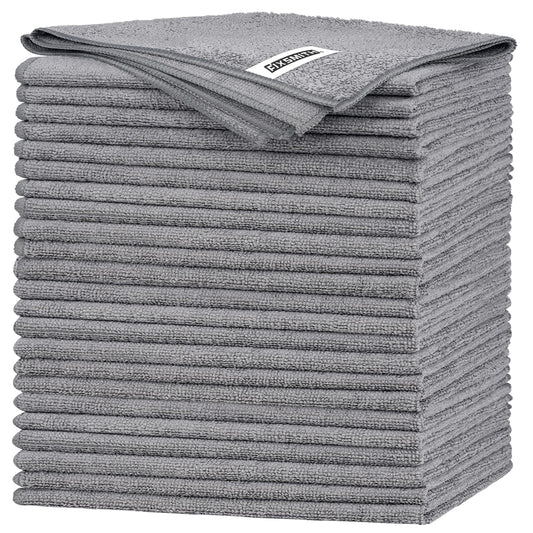 Grey Microfiber Cleaning Cloth (Grey / 24pk)