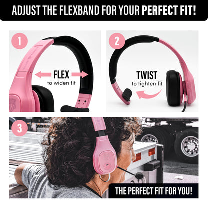 Storm Trucker Bluetooth Headset with Noise Cancelling Mic (Rose Gold / Storm Rose Gold)