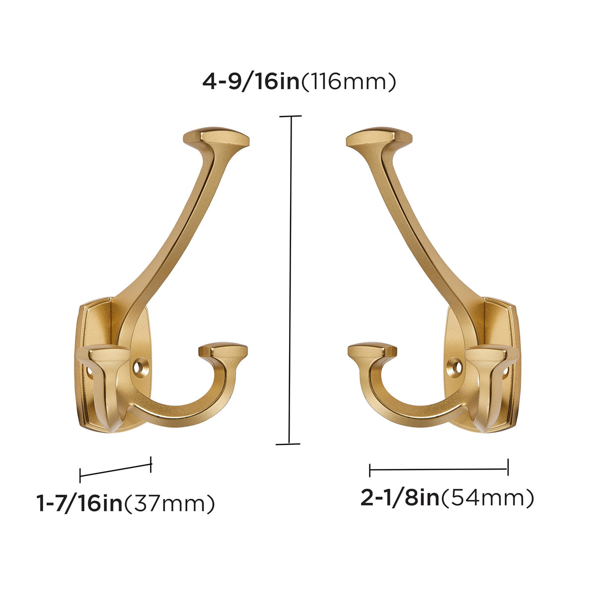 Large Wall Double (Brushed Gold)