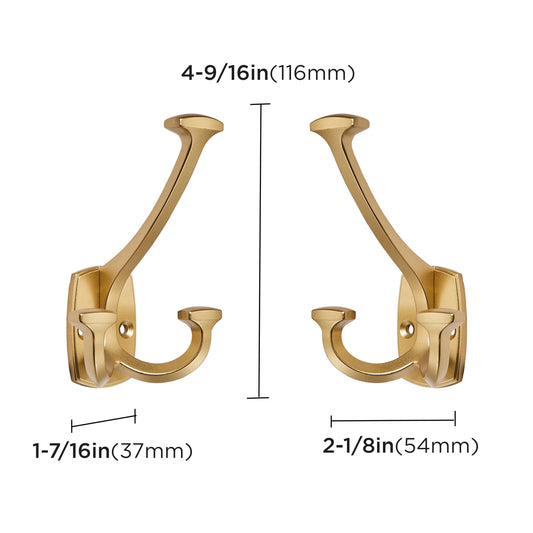 Large Wall Double (Brushed Gold)