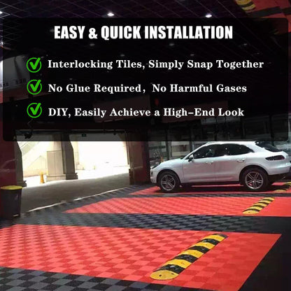 Interlocking Garage Floor Tiles (Grey / 16"L x 16"W x 0.71"Th)