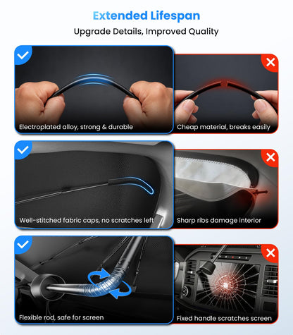 2026 Upgraded Windshield Sun Shade Umbrella (For Toyota Tacoma)