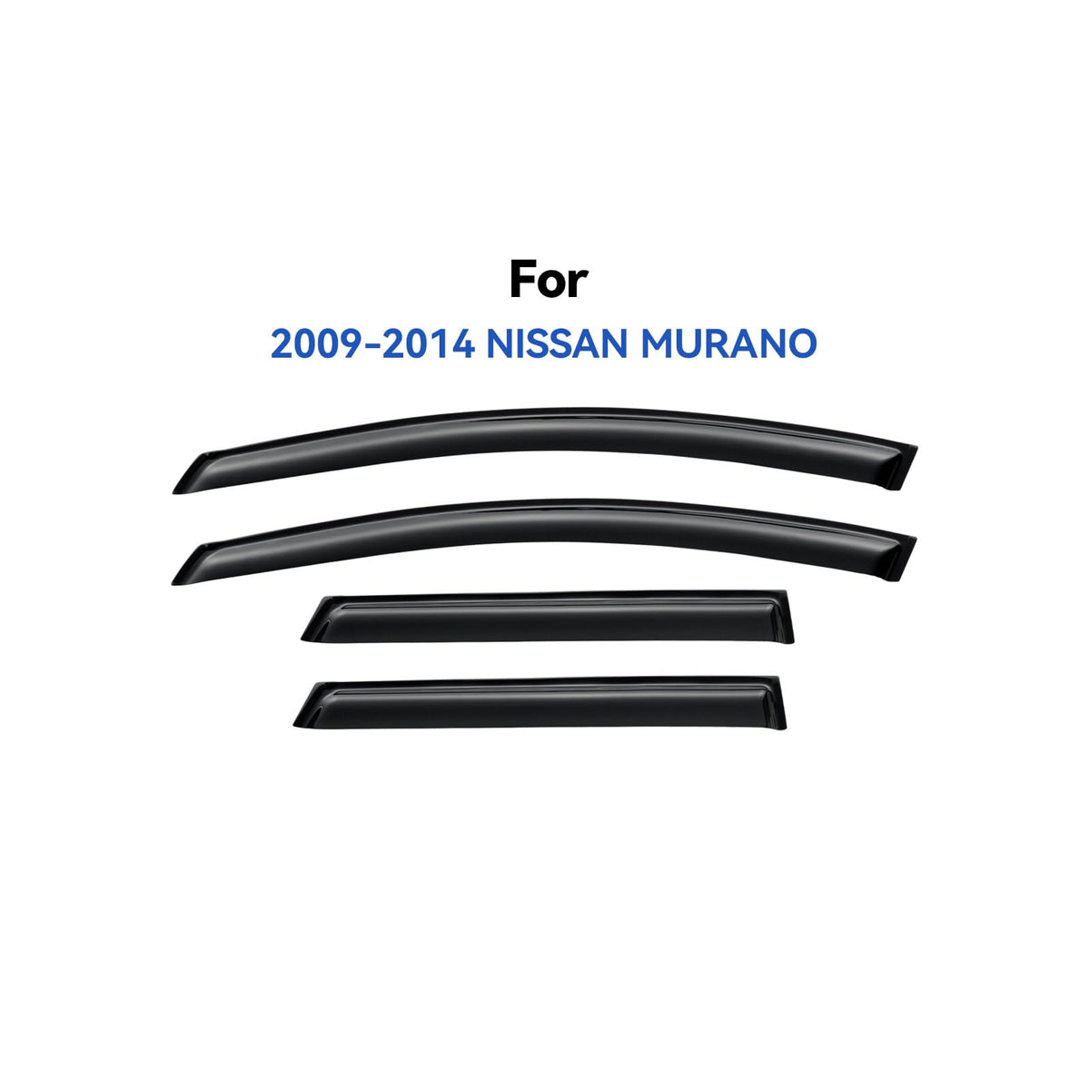 Window Visors Rain Guards for 2009 (2009-2014 Nissan Murano)