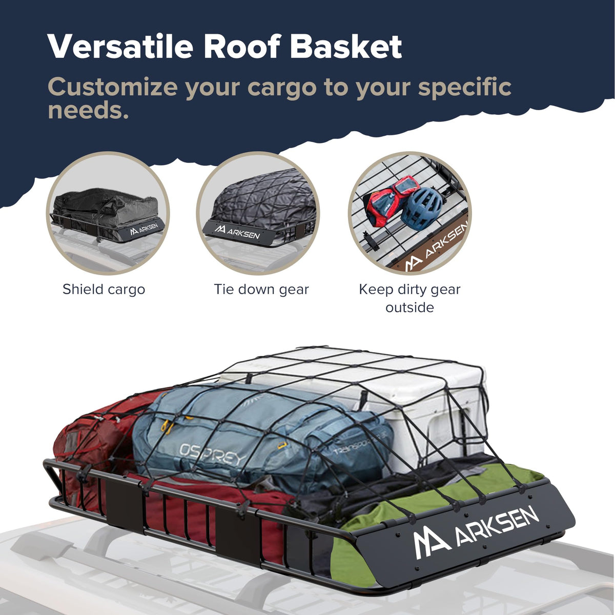 54" x 34" x 6" Roof Rack Cargo Basket with Bag