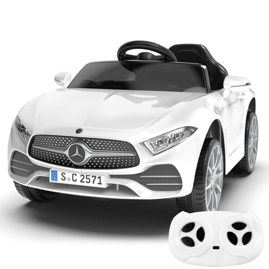Battery Powered Electric Car Ride On Vehicle Double Doors (Sc-white)