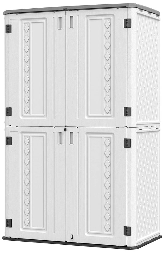 Storage Shed Weather Resistance (off white / Tall Shed-53 cu ft)