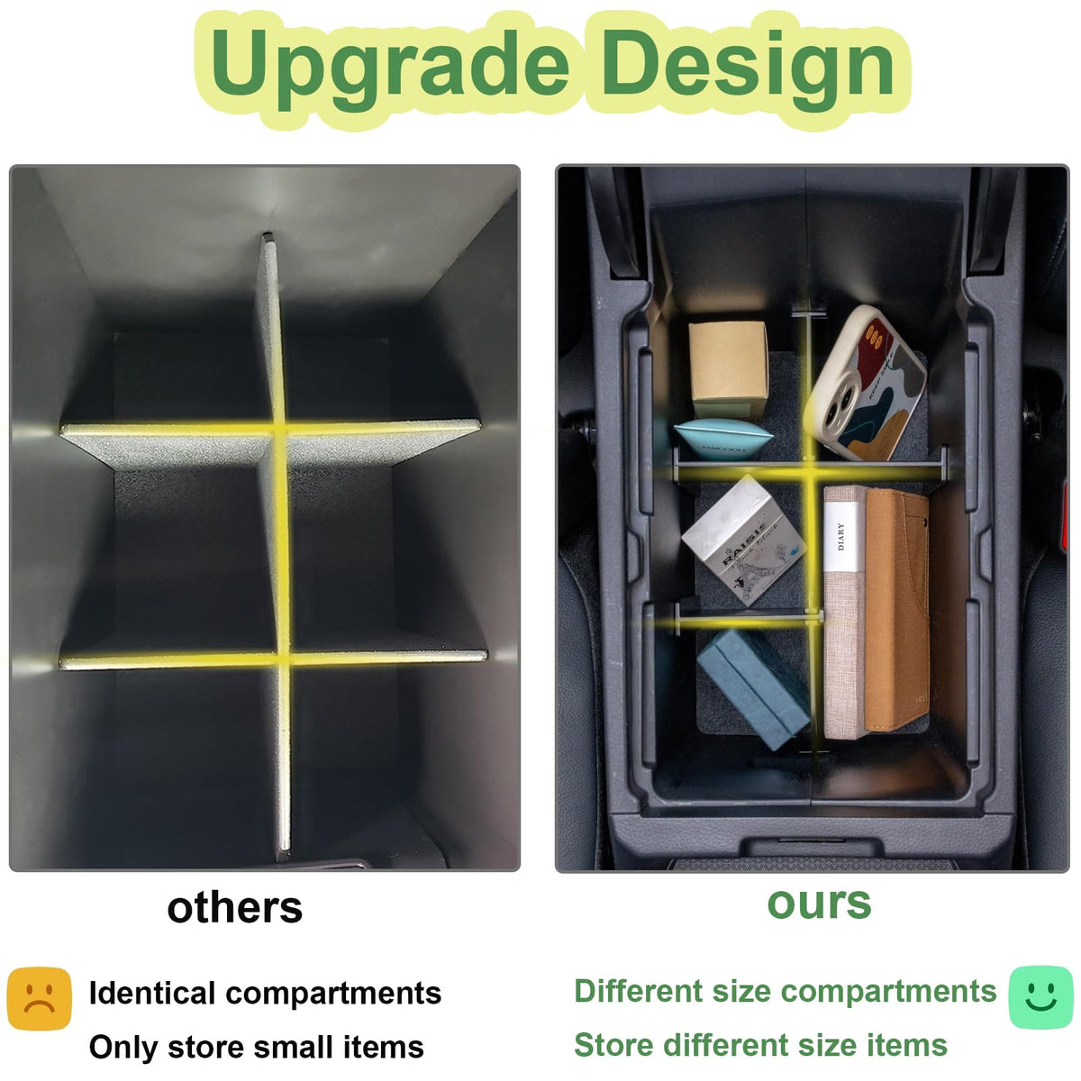 3PCS Center Console Organizer Set for 2023 (2023-2027 CRV (3pcs)-Armrest Divider)
