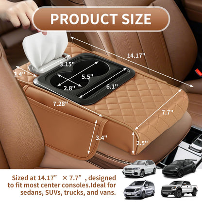 5-in-1 Car Armrest Cushion, Orange (Orange)