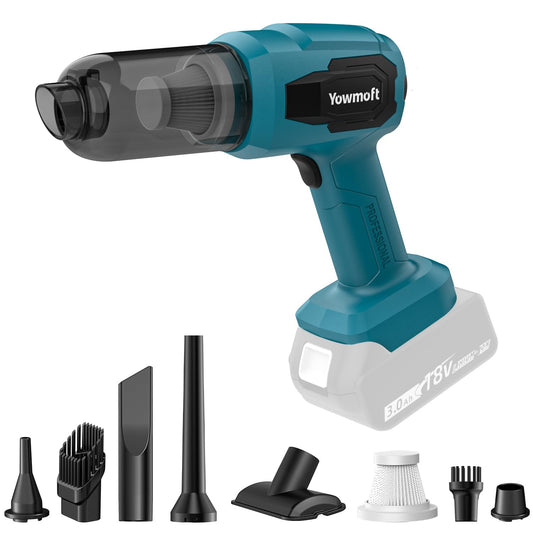 3 in 1 Handheld Car Vacuum Compatible with Makita 18V Battery with 21000pa Strong Suction (Blue)