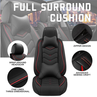 Car Seat Covers for Chrysler Pacifica 2004 (Black / 2 Pcs Front with Pillow)