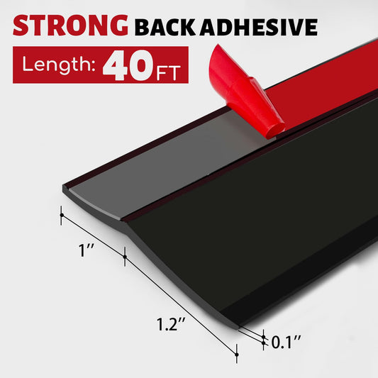 Garage Door Seal Top and Sides Seal Strip (Black / 40FT)