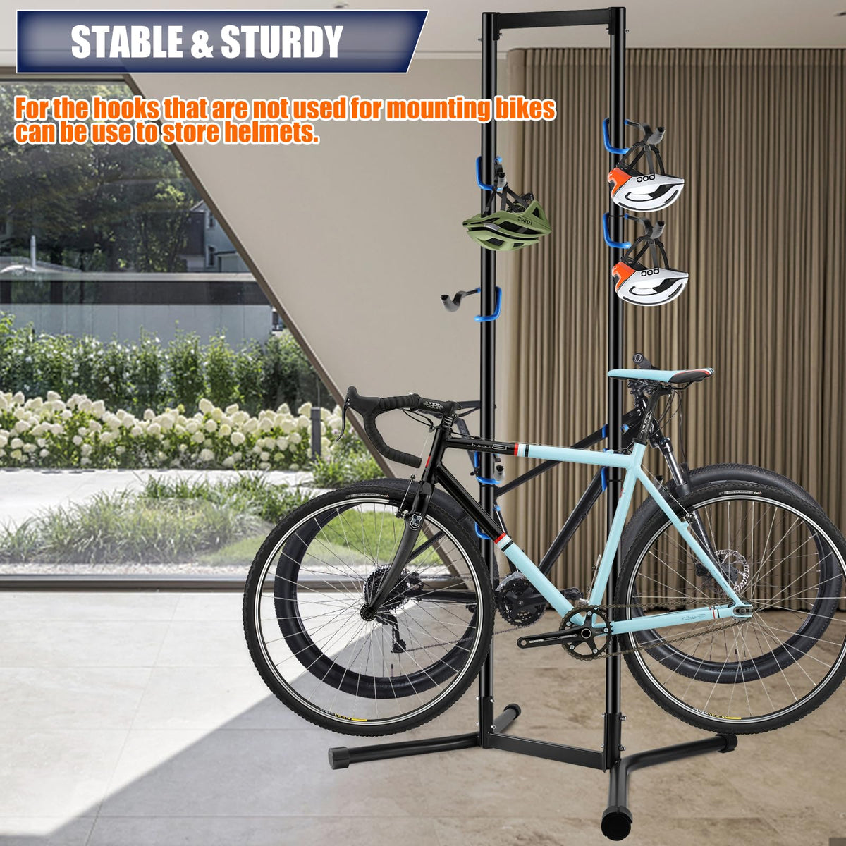 Freestanding Vertical Bike Storage Rack for Garage