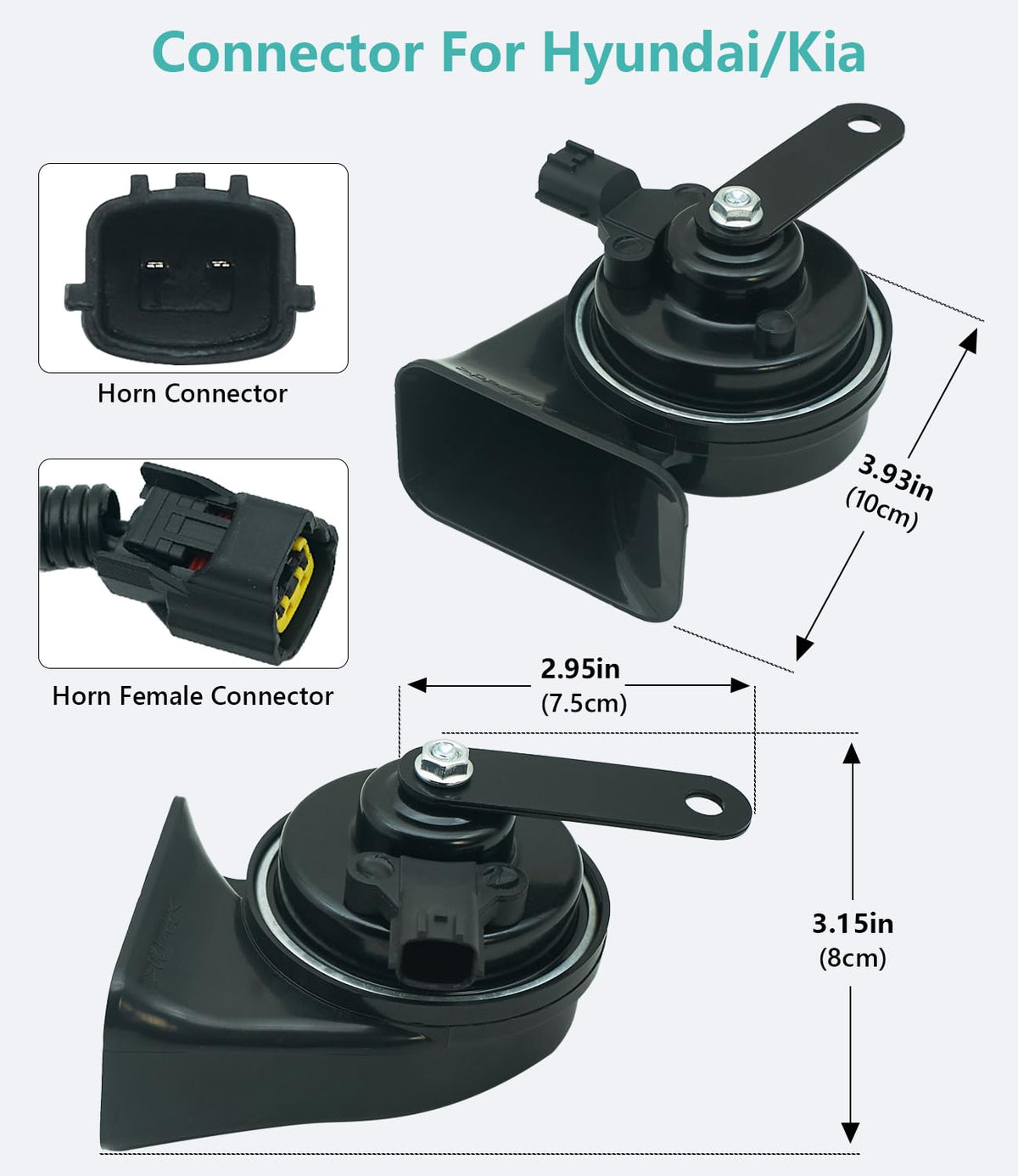 126dB Horn Kit Compatible with Hyundai and Kia