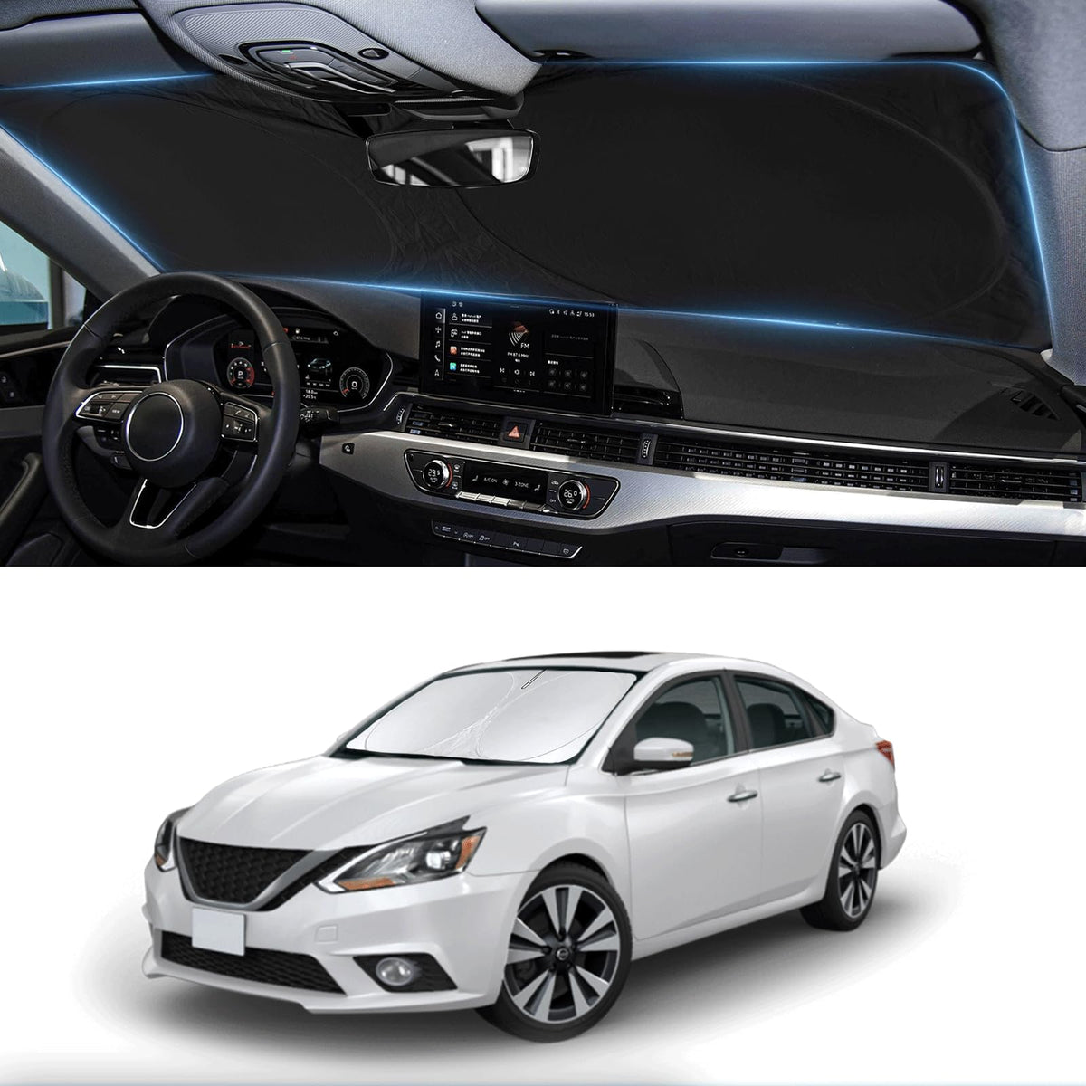 Sunshade for Nissan Sentra 2013 2014 (Fit Sentra 14-19)
