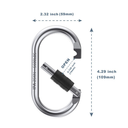 Carabiner Clips Large 4.3" (4.29 inches x 2.32")