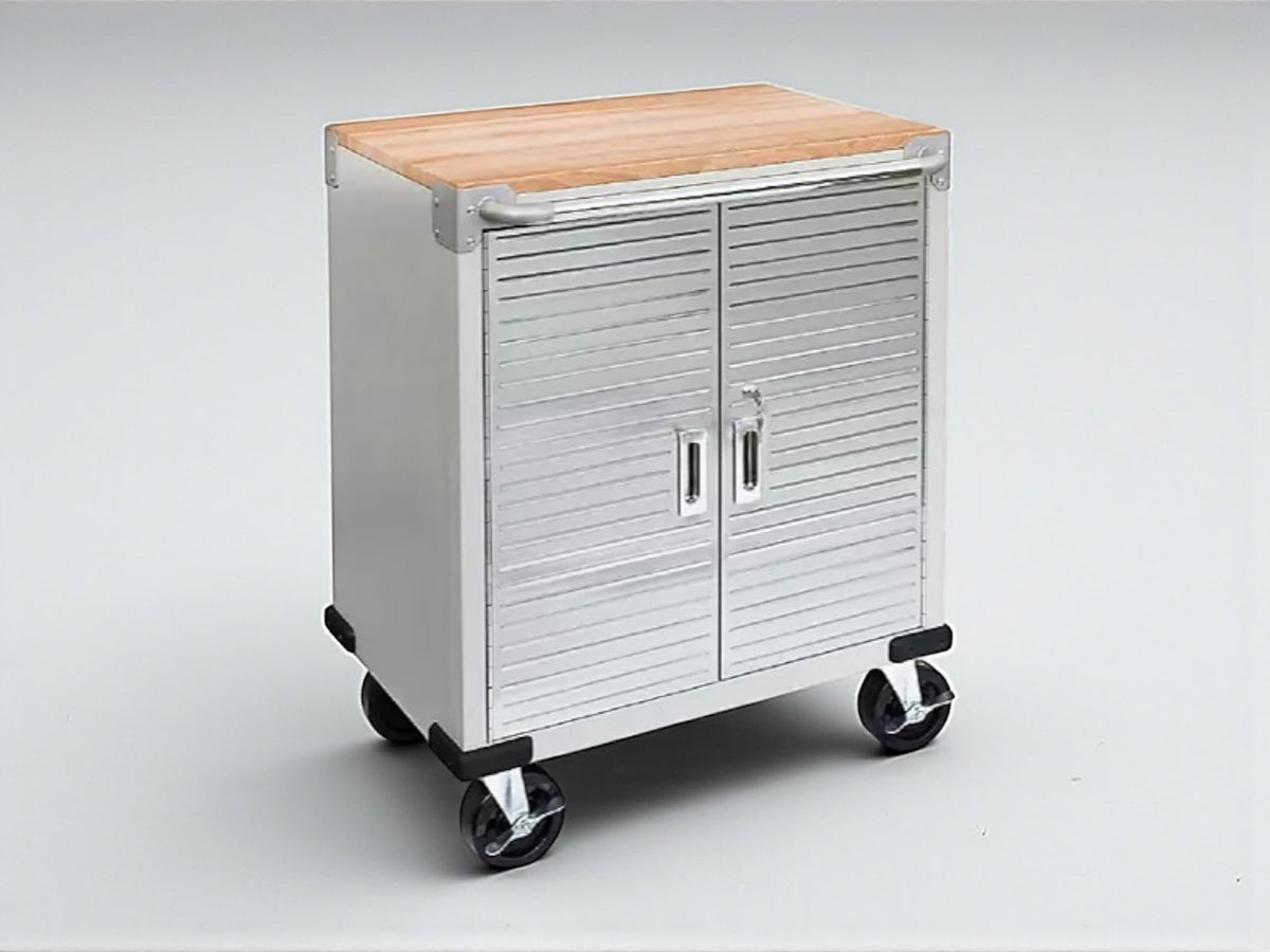 Heavy Duty Rolling Storage Cabinet with Wheels and Drawers (2 Door (28" W x 18” D x 34.5" H) / Granite)