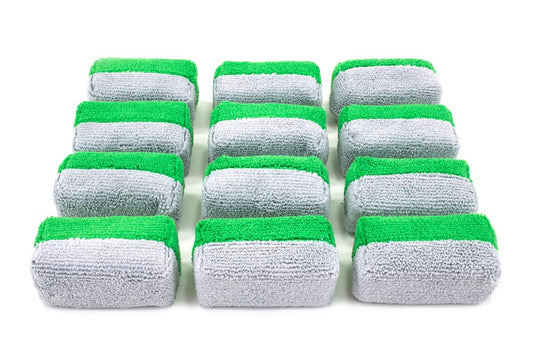 Mini [Saver Applicator Terry] Ceramic Coating Applicator Sponge (Green/Gray)