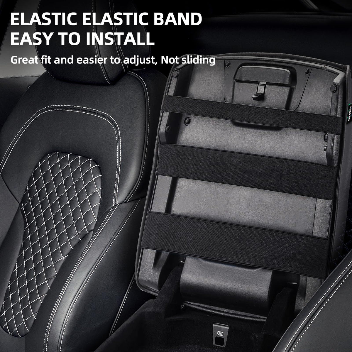 Center Console Cover Fit for 2019 (Fit for 2009-2025 Dodge Ram Bucket Seat / Black Leather)