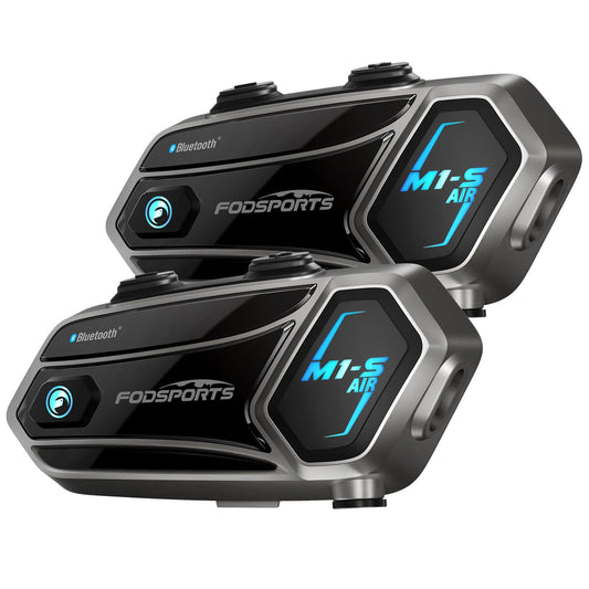 M1 S Air Motorcycle Bluetooth Headset with Music Sharing (2 Pack)